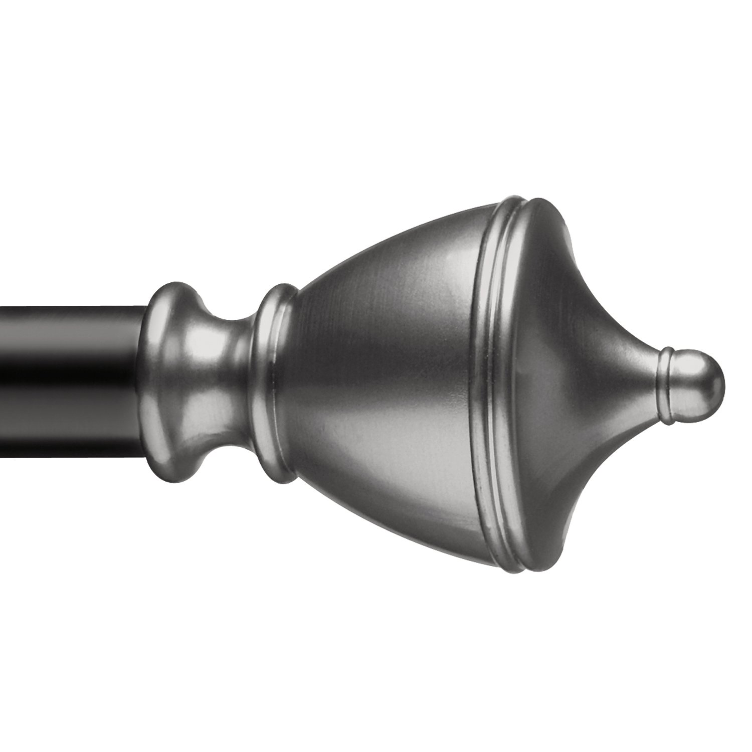 Umbra Aristotle 1Inch Drapery Rod for Window, 120 to 170Inch, Pewter