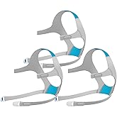 CPAP Headgear AirFit/AirTouch F20-3 Packs Replacement Headgear for ResMed Full Face Mask - Include CPAP Accessories Supplies Straps Magnetic Clips(Large)