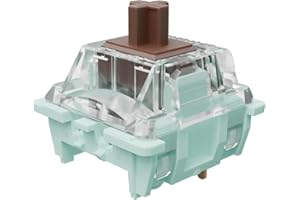 KUTETHY Gateron Jade 3.0 Brown Switches for Mechanical Gaming Keyboard,3-Pin 55gf Tactile/Pre Lubed Double-Stage Spring Switch（Brown,108pcs）