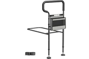 nimood C3 PRO Bed Rails for Seniors Elderly Adults Safety, Adjustable Heights Bed Cane Bed Assist Bar Elderly Assistance Prod