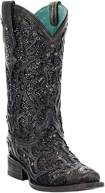 corral glitter leather western boot