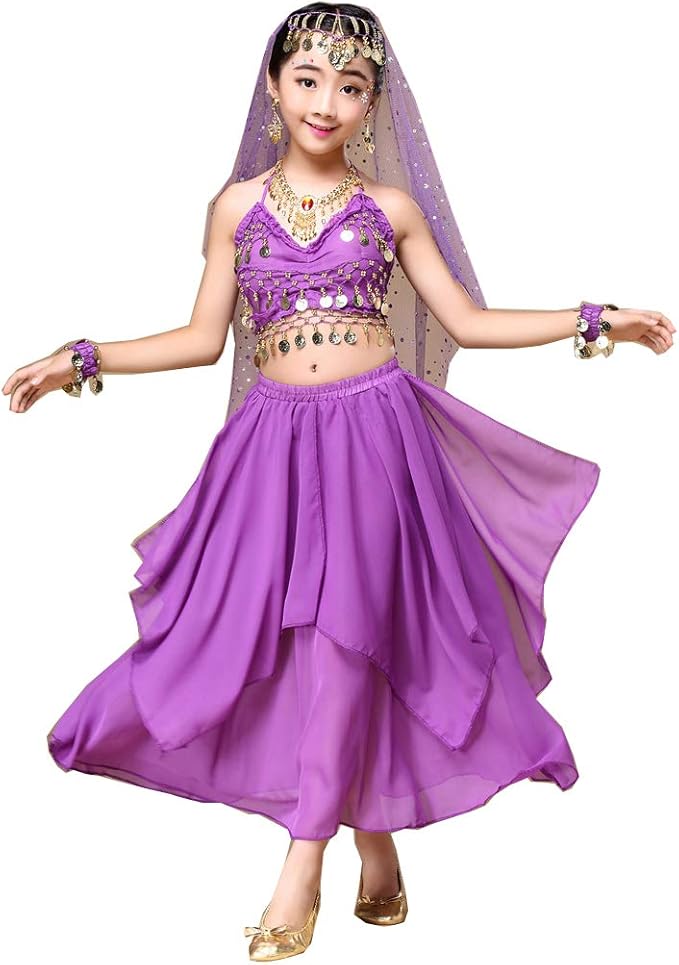 Abbigliamento Bambina Danza Del Ventre Vestito Costume Ragazze Vestiti Carnevale Halloween Cosplay Amazon It Abbigliamento