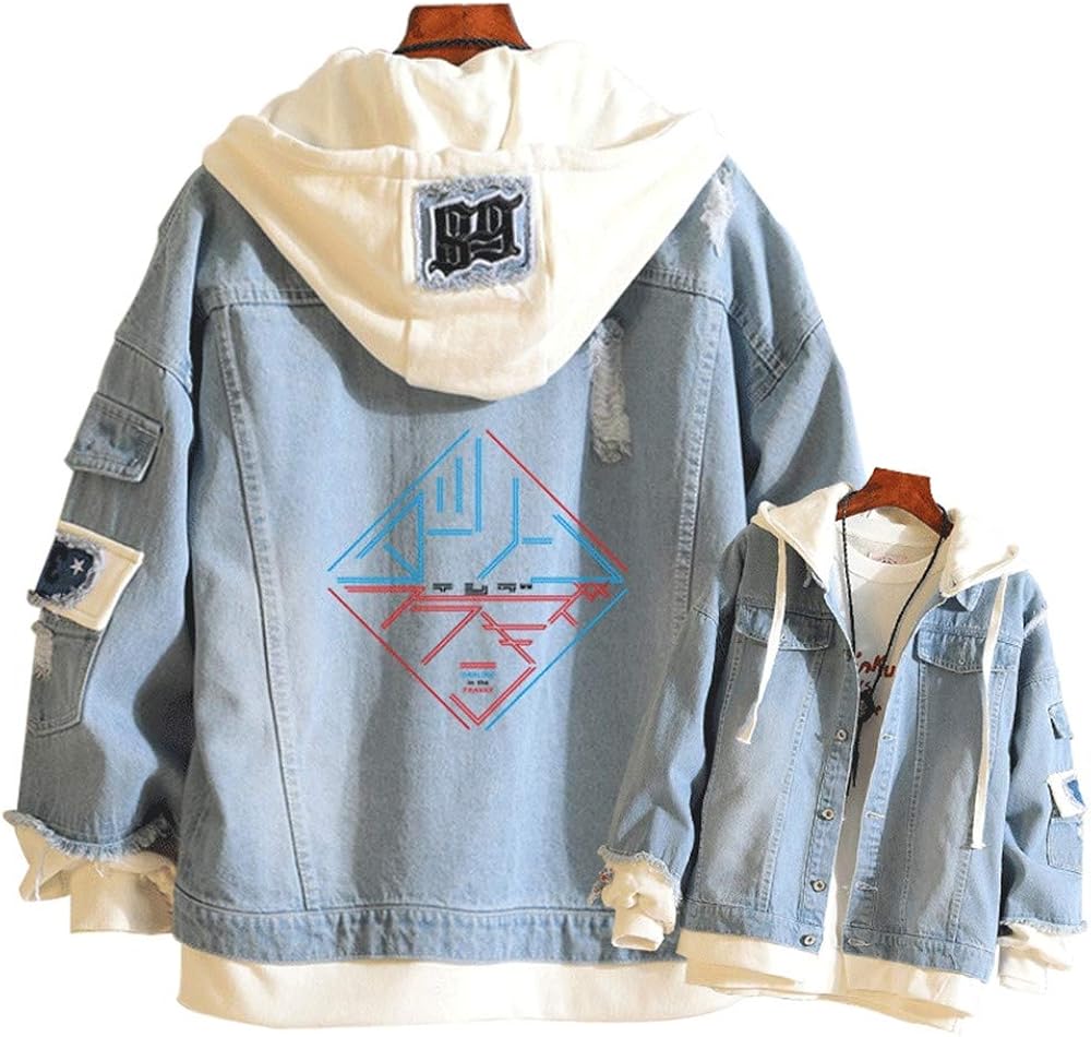 denim jacket layered hoodie