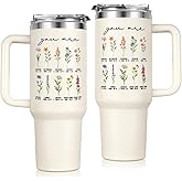 Afterprints Christian Gifts for Women, 40oz Stainless Steel Tumbler with Handle & Straw - Inspirational Bible Verses, Double Wall Insulated Cup, Christmas Birthday Religious Gifts for Friends Sister