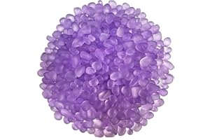 ATOPLUTLY 0.88LB Light Purple Fish Tank Gravel Aquarium Glass Stones Glass Pebbles Aquarium Gravel Rocks Fish Tank Rocks, Beads Pebbles Rock Sand Glass Gems Stones for Vase Filler Turtle Fish Tank Decoration