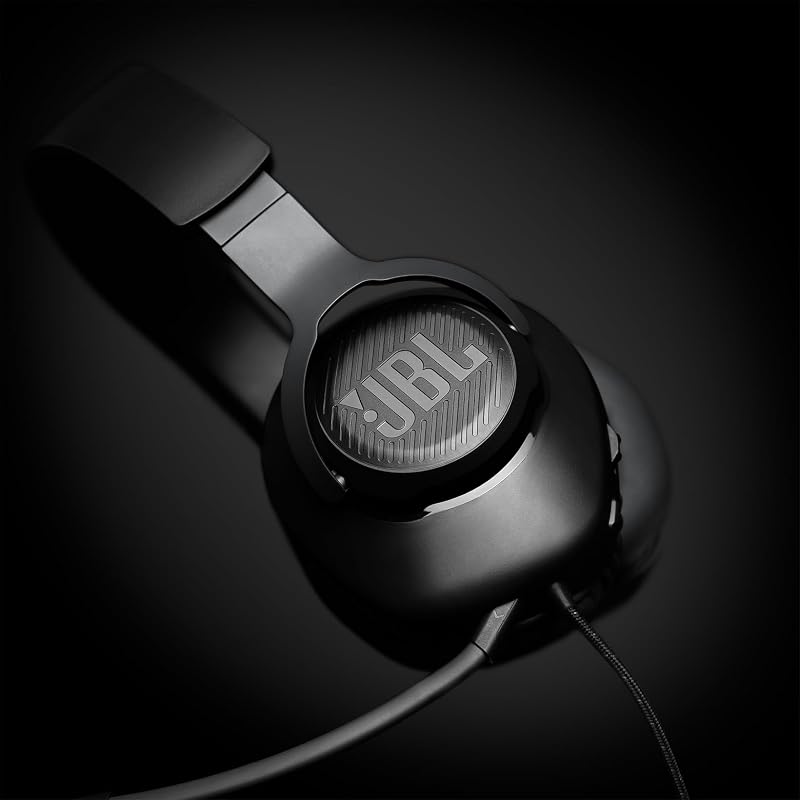 Quantum 100 – Casque gaming filaire avec micro détachable – Accessoire gamer léger et confortable – Compatible avec plusieurs plateformes – Couleur : Noir