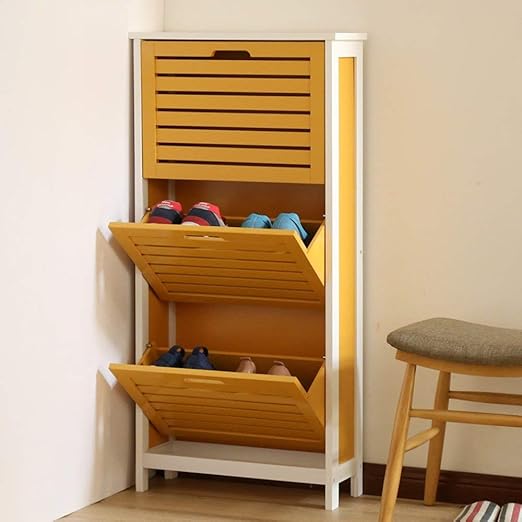 AOLI Zapatero de madera sólida del zapato Gabinete Gabinete Salón