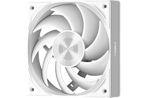 PCCOOLER F5 R120 High Performance Cooling Fan, 120mm PWM 4-Pin FDB Case Fan, 2200 RPM Daisy Chain PC Fan, 86CFM 3.2mmH2O 3 Mode PC Case Fan for Air Cooler & Watercooling Radiator, White - Single Pack