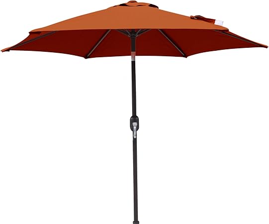 Amazon Com Island Umbrella Nu5447tc Hexagon Market Patio Umbrella 7 5 Ft Terra Cotta Garden Outdoor