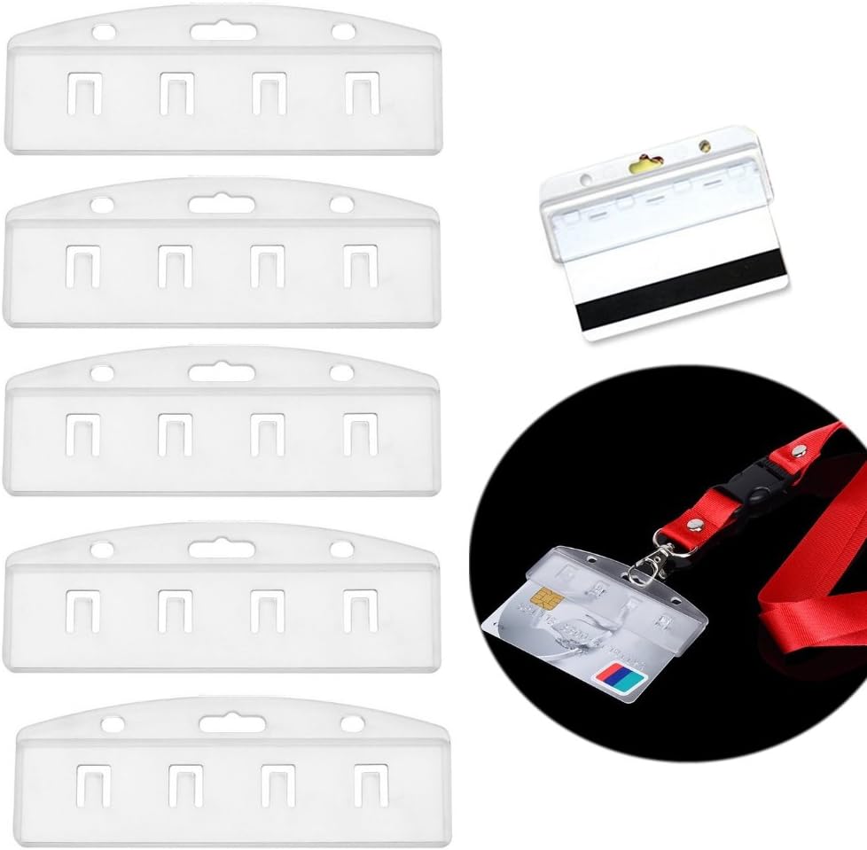 BronaGrand 5 Pack Frosted Rigid Plastic Horizontal Half Card Holder for