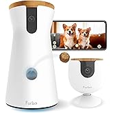 Furbo 360&deg; Dog Camera + Mini [New Subscription Required at Setup] 2-Camera Bundle Nanny Subscription: Dog Safety &amp; Home Security Alerts, Pet Camera with Speaker, Phone App &amp; Night Vision