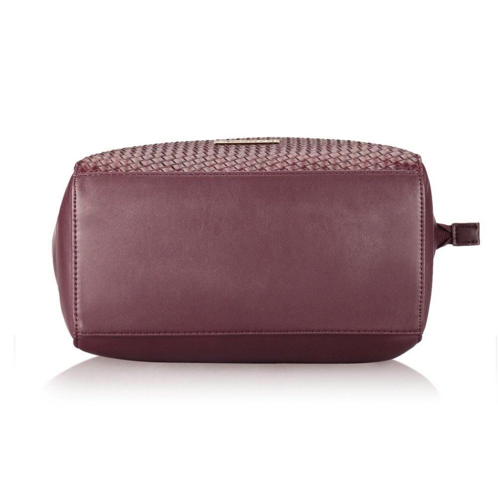 caprese women's satchel (burgundy)
