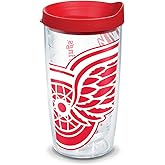 Tervis Made in USA Double Walled NHL Detroit Red Wings Insulated Tumbler Cup Keeps Drinks Cold & Hot, 16oz, Colossal