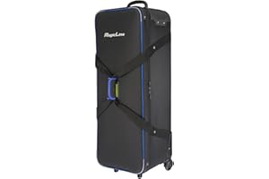 MagicLine Studio Equipment Trolley Case, Rolling Camera Bag, 39.4"x14.6"x13", 88 Lbs Load Capacity, Carrying Bag with Wheels for Tripods,Monopods,Light Stands,Flashes,Telescopes or Musical Instruments