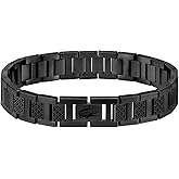 Lacoste Metropole Bracelet – Unisex H-Link with Crocodile Clasp – Adjustable Polished Finish Accessory