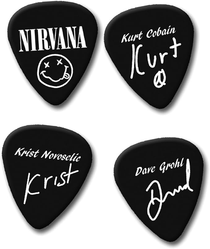 Nirvana guitar pick plectrum set of 4 medium gauge 0.71mm Amazon.co.uk