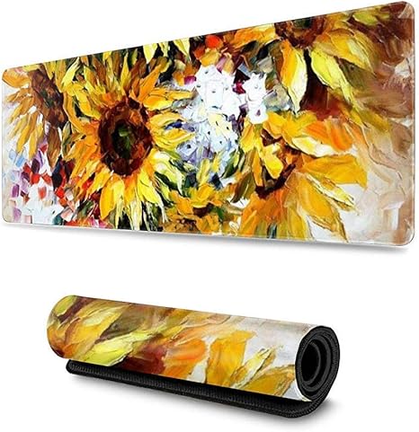 Alfombrillaratón Acuarelas Ramos De Girasol Alfombrilla Para Juegos