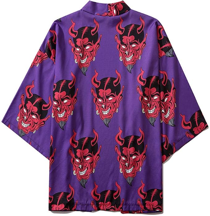 Japanese Demon Harajuku Unisex Cardigan Kimono Verano