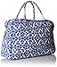 Vera Bradley Women's Cotton Weekender Travel Bag, Cobalt Tile, One Size