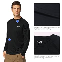 baleaf Men's Rash Guard Shirts Fishing Long Sleeve