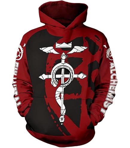 Amazon.com: Vioyrie Adult Edward Elric Sweatshirt Fullmetal