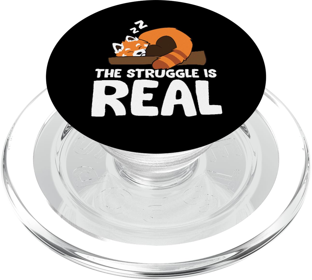 The Struggle Is Real Lazy Red Panda Pyjama PopSockets PopGrip for MagSafe