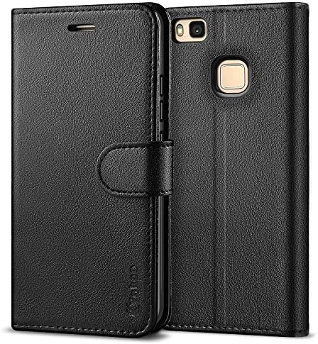 Vakoo PU-Leather Case Compatible with Huawei P9 Lite Wallet Phone Case Cover - Black