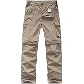 Boys Cargo Pants Kids' Hiking Quick Dry Lightweight Convertible Youth Waterproof Outdoor Camping Fishing Scout Pants