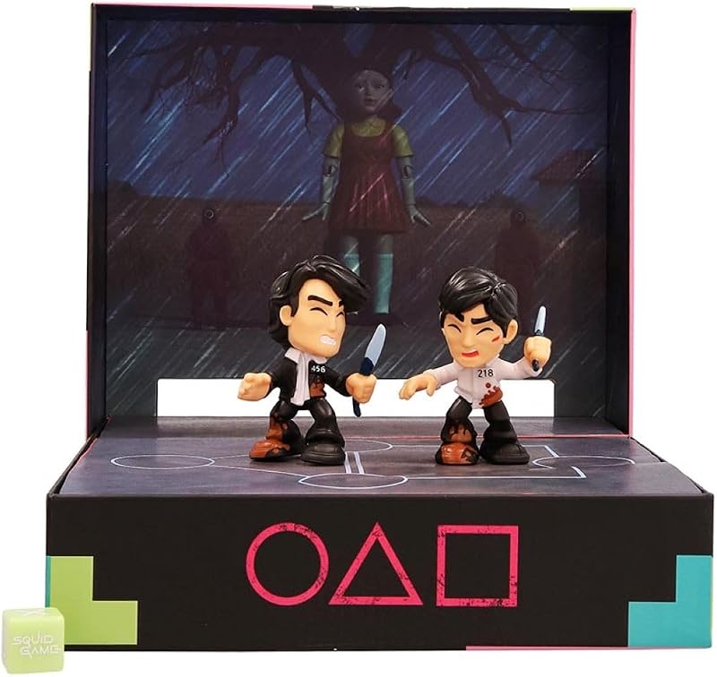 Desafio Final do Jogo da Lula, Mini Conjunto, Recriar a Cena com 2 Figuras Exclusivas, Os Desafios da Série Netflix para Jogar e Exibir, Jogo para Adultos a partir dos 17 Anos