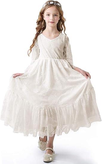 ivory lace flower girl dresses vintage