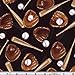 Timeless Treasures Baseball Bats & Gloves Black Fabric By The Yard