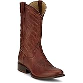 Tony Lama Lenado 12&rdquo; Western Boots for Men - Derby Collection - Round Toe Leather Cowboy Boots with Comfort Footbed, Durable
