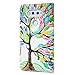Badalink Case for LG V20 Wallet Case (2016) Flip Folio Kicktand Case PU Leather Case Shockproof Soft TPU Flexible Inner Bumper Colorful Painting Protective Card Slots Cover for LG V20 - Colorful Tree