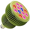 TaoTronics LED Grow Lights Bulb, Grow Lights for Indoor Plants, Plant Lights, Grow Lamp for Hydroponics, Organic Soil, Applicable to Grow Banana, Lemon etc. ( 36W, 3 Bands, FREE E26 Socket )