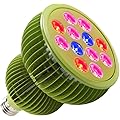 TaoTronics LED Grow Lights Bulb, Grow Lights for Indoor Plants, Plant Lights, Grow Lamp for Hydroponics, Organic Soil, Applicable to Grow Banana, Lemon etc. ( 36W, 3 Bands, FREE E26 Socket )