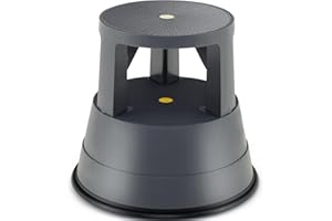 Giantex Rolling Step Stool, Library Stool w/Non-Slip Platform, Thick Rubber Ring, Outdoor Indoor Portable Round Step Stools w