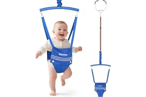 Slevoo Baby Door Jumper, Quick Set up Baby Jumper with Door Clamp Adjustable Strap, Ideal Gift for Infant 6-12 Months, Blue