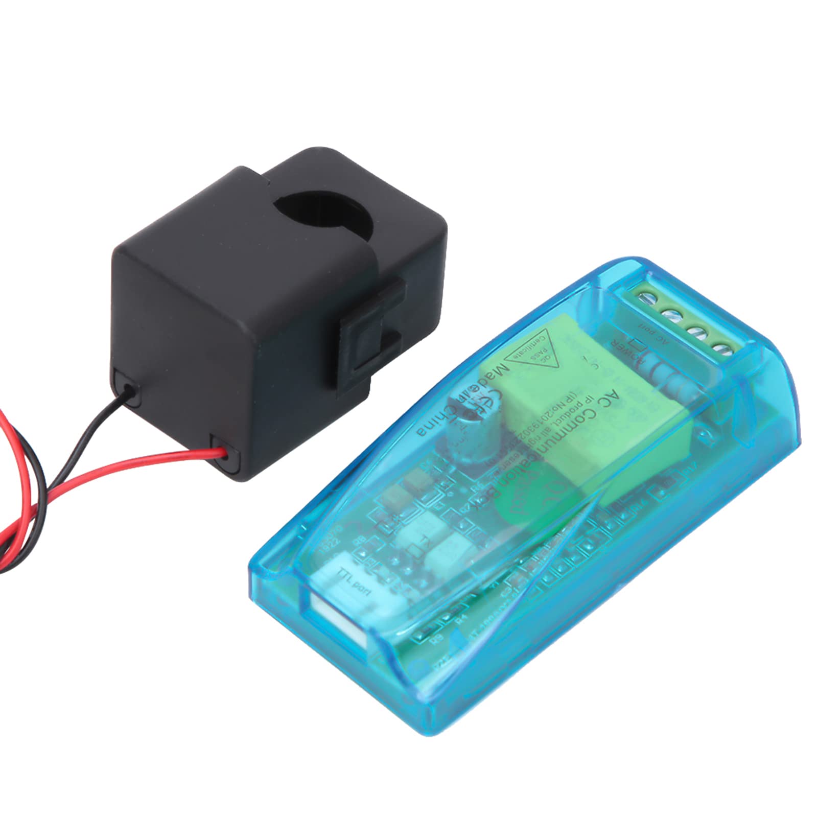 Fafeicy Power Communication Module, PZEM-004T100A, Open-Close Type Transformer, 100A Max Current, PC Software, TTL to USB Data Cable, Voltage Tester