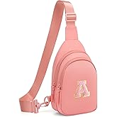 cotmcor Kids Crossbody Small Sling Bag Initial Girls Fanny Pack Cute Purse Chest Bags for Girl Gifts