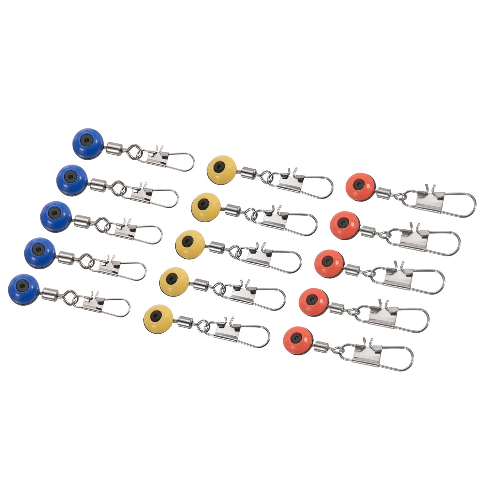 PATIKIL Fishing Line Sinker Slides Set 44/33/26LBS Load Capacity, 30 Pack Float Connector Rolling Swivels with Interlock Snaps for Fishing