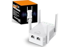 WiFi Extender Signal Booster for Home, 6 High-Gain Antennas, Covers Up to 10000 Sq.Ft & 120 Devices, 1200Mbps Dual Band (2.4G
