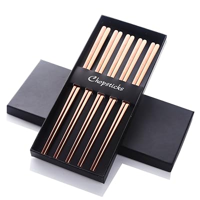 Chopsticks Stainless Steel Chopsticks 5 Pairs Boxed Panama | Ubuy
