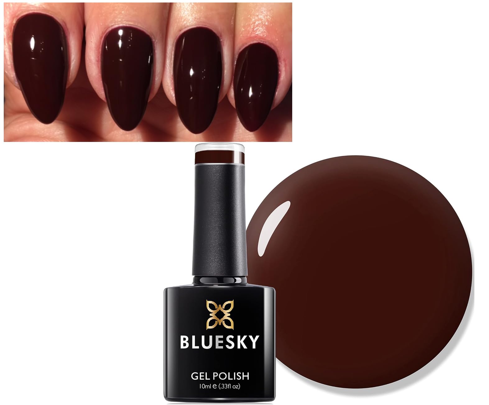 Bluesky A39 Ox Blood Red Burgundy Maroon Nail Gel Polish UV LED Soak Off 10ml
