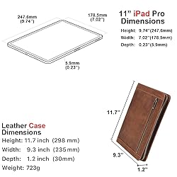 Leather Case for ipad Pro 11" Genuine Leather