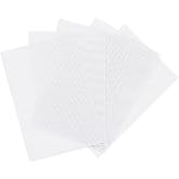 Aoserge Premium White Fursuit Eyes Mesh, 5 Sheets, 11.8"x7.87" | 0.5mm PVC Plastic For Furry Cosplay, Therian Masks &amp; DIY Crafting, Easy to Cut, Custom Designs