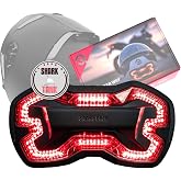 Brake Free Helmet Light - Smart Wireless Motorcycle Lights- Weatherproof LED Motorcycle Helmet Light - Lightweight &amp; Aerodynamic Design - Smart Brake Detection - Single Button Operation - Black