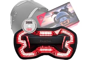 Brake Free Helmet Light - Smart Wireless Motorcycle Lights- Weatherproof LED Motorcycle Helmet Light - Lightweight & Aerodyna