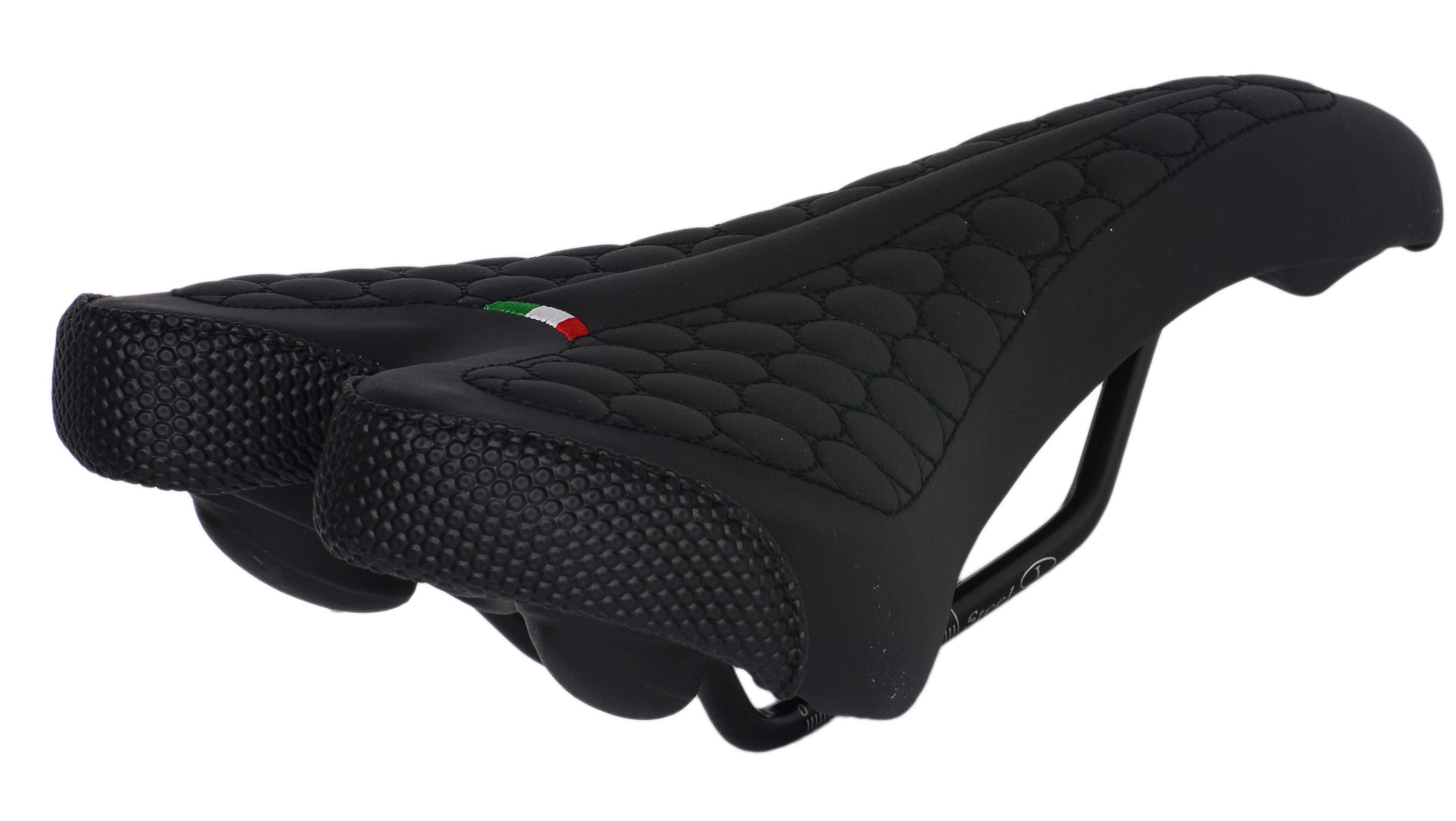 Montegrappa FatBike Saddle for MTB Trekking Unisex Mod. SM 4010 Made in Italy. Black