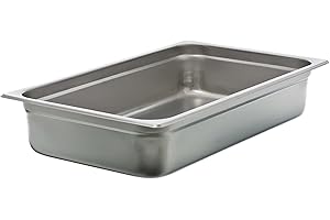 Update International NJP-1004 4-Inch Full-Size Anti-Jam Steam Table Pan, Brown