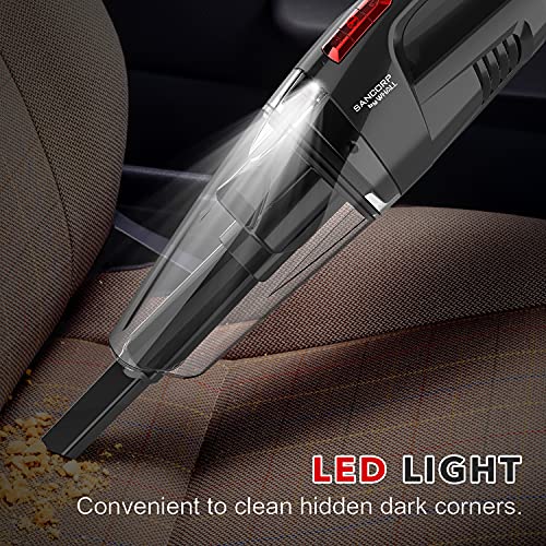 Cordless Handheld Vacuum, Portable Hand Vacuum Cleaner 8000 PA (Black
